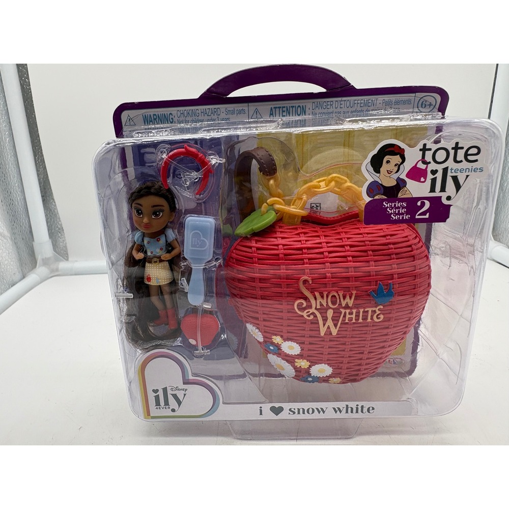 Disney ILY 4Ever Tote Teenies Series 2 I Love Snow White Mini Doll Apple Purse